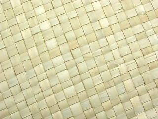 Image showing Background picture of an beige rattan mat