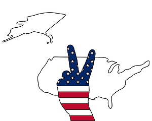 Image showing American hand signal