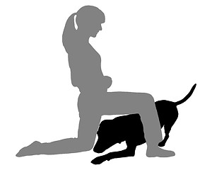 Image showing Dog sports with woman