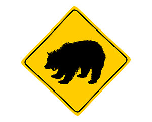 Image showing Grizzly warning sign