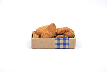 Image showing Almonds on white