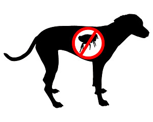 Image showing Dog flea prohibition sign