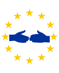 Image showing European handshake