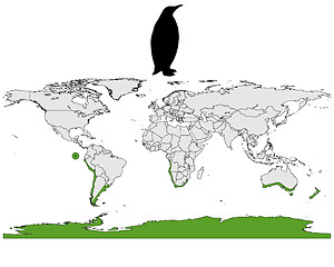 Image showing Penguins range