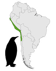 Image showing Humboldt penguin range