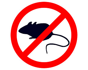 Image showing Prohibition sign for mice