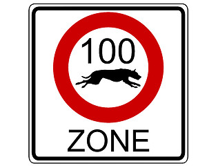 Image showing Traffic sign for dogs