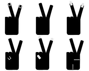 Image showing Hand sign victory