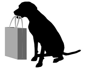 Image showing Dog shopping