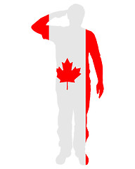 Image showing Canadian salute