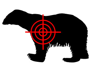 Image showing Polar bear crosshair