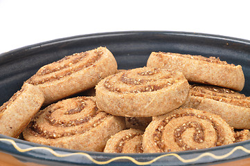 Image showing Spiral hazelnut cookies