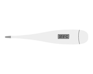 Image showing digital clinical thermometer on white background