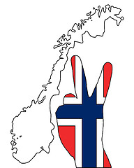 Image showing Norwegian hand signal