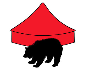 Image showing Grizzly bear in circus