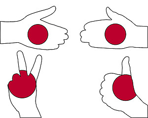 Image showing Japan hand signal