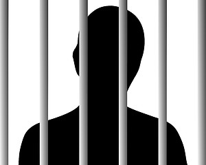 Image showing Human behind bars