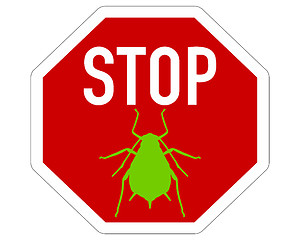Image showing Aphid stop sign