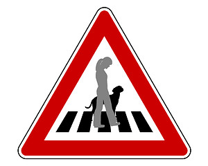 Image showing Traffic sign for dogs