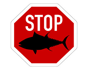 Image showing Stop sign tuna 