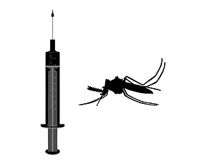 Image showing  immunization against malaria as illustration on white background