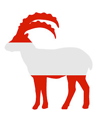 Image showing Flag of Austria with capricorn