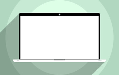 Image showing Laptop with blank screen
