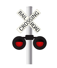 Image showing Railroad crossing sign