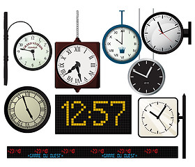 Image showing Train station watches collection