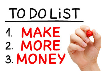 Image showing Make More Money To Do List