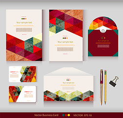 Image showing Corporate Identity. Vector templates. Geometric pattern.