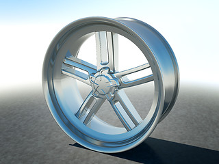 Image showing Alloy automotive disc or wheel