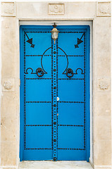 Image showing Blue door with from Sidi Bou Said in Tunisia