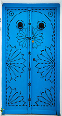 Image showing Traditional door from Sidi Bou Said in Tunisia
