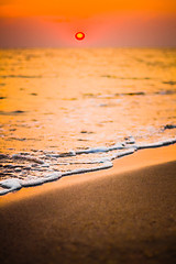 Image showing Sand Beach And Wave