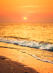 Image showing Sand Beach And Wave