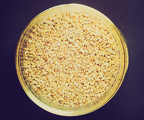 Image showing Retro look Sesame seeds