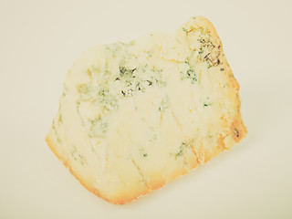 Image showing Retro look Blue Stilton Cheese