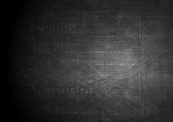 Image showing Dark technology grunge background