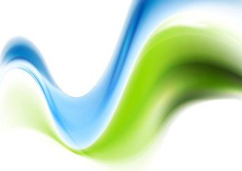 Image showing Abstract wavy smooth design. Gradient mesh