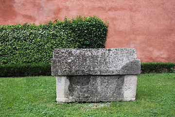 Image showing Stone sarcophagus