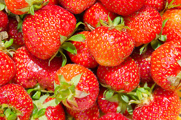 Image showing Background of strawberries