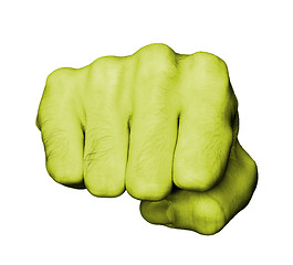 Image showing Fist of a man punching