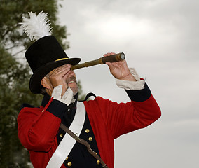 Image showing soldier with telescope