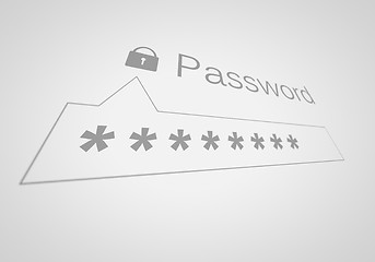 Image showing Password Box in Shallow Depth of Field.