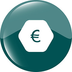 Image showing web icon on cloud with euro eur money sign