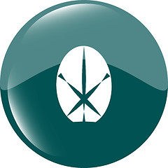 Image showing Easter egg sign icon. Easter tradition symbol