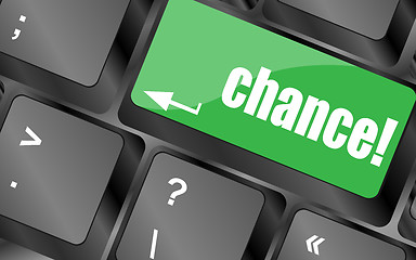 Image showing chance button on computer keyboard key