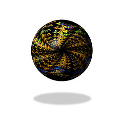 Image showing Abstract Dark Fractal Globe
