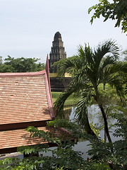 Image showing Garden in Thailand with classic buildings